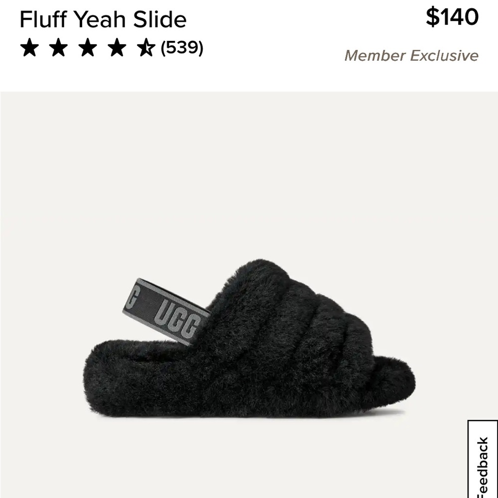 UGG Fluff Yeah Slide in Black